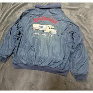 Vintage Trucking Jacket Colonial Freight Systems Knoxville TN Embroidered 4XL